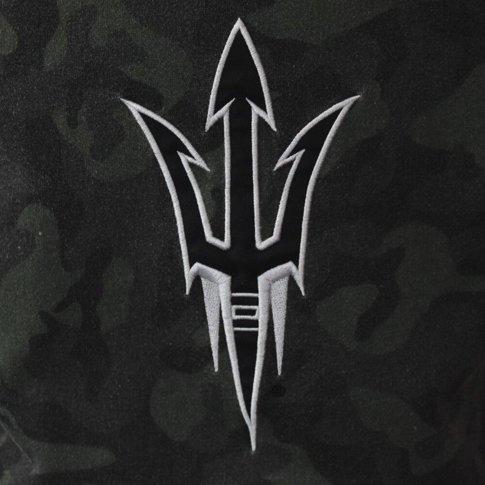 Arizona State Sun Devils Camo Hoodie Mens Small Colosseum OHT Flag Trident Logo - Picture 2 of 9